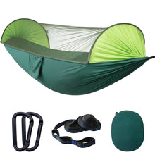 Load image into Gallery viewer, 290*140cm Camping Hammock Nylon Automatic Quick Unfolding Outdoor Sunshade Anti-Mosquito Hammock
