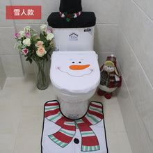 Load image into Gallery viewer, 3pcs Toilet Seat Cover Pads Christmas Decoration    Creative Layout Dress up Three-Piece Decorations
