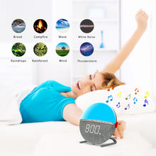 Load image into Gallery viewer, Smart Multi-Function Alarm Clock LED Display round Cloth Wrapper Colorful Color Changing Electronic Clock
