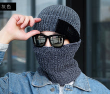 Load image into Gallery viewer, Warm Winter Knit Beanie Hats Cycling Cover Chenille Fleece-Lined Thickened Wool Scarf Unisex
