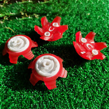 Lade das Bild in den Galerie-Viewer, 20PCs Golf Shoe Nails White and Red Fast Rotating Nail Short Teeth with Hole B-86
