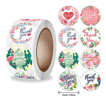 Load image into Gallery viewer, 2xXmas Christmas  Stickers Roll Label 500Pcs/ Thank You   1-Inch 25mm Combination Set
