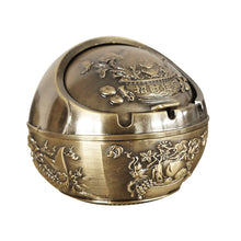 Load image into Gallery viewer, Ashtray Spherical  Creative Retro round High-Grade Metal Drop-Resistant Multifunctional Ashtray
