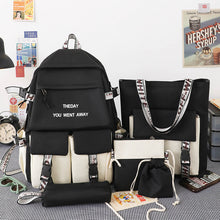 Load image into Gallery viewer, Backpack Five-Piece Schoolbag Fashion Korean   Junior High School Student Schoolboy   Middle School Student
