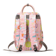 Lade das Bild in den Galerie-Viewer, Backpack Fashion Stitching Baby Diaper Bag Dry Wet Separation Baby out Convenient  Large Capacity Printing Bottle Mummy Bag
