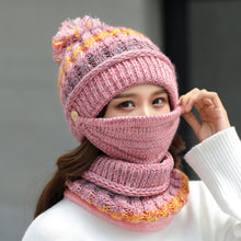 Lade das Bild in den Galerie-Viewer, Warm Winter Knit Beanie Hats Woolen Cap Women's Autumn and Winter Korean Style Outdoor Mask Scarf Unisex

