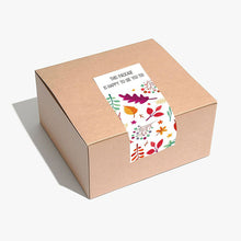 Lade das Bild in den Galerie-Viewer, 2x500pcs Christmas Xmas 200pcs 4 Designs Rectangle Sticker Sealing Paste Plant Flower Gift Box Packaging Label tape
