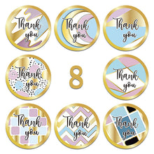 Load image into Gallery viewer, 2x500pcs Xmas Christmas  Stickers Roll Label 8 Pattern Floral Ring Pink Thank You  Arty Wedding Goods
