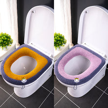 Load image into Gallery viewer, 3pcs Toilet Seat Cover Pads Autumn and Winter Zipper Winter Thicker      Ring
