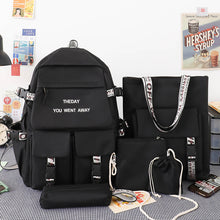 Load image into Gallery viewer, Backpack Five-Piece Schoolbag Fashion Korean   Junior High School Student Schoolboy   Middle School Student

