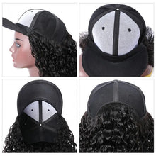 Load image into Gallery viewer, Women Wig Hat with One Peaked Cap Bobhaircut Straight Hair Full Set W134
