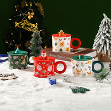 Lade das Bild in den Galerie-Viewer, Xmax Christmas Cup Gift Cartoon Ceramic with Lid Cute Student Office Good-looking Mark
