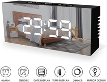 Load image into Gallery viewer, Smart Multi-Function Alarm Clock LED Display Simple Digital Mirror Alarm Clock
