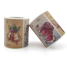 Lade das Bild in den Galerie-Viewer, 250PCs 6 Designs Rectangular Christmas Stickers Holiday Decoration Self-Adhesive Gift Labels tape
