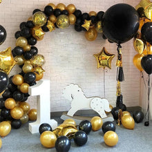 Load image into Gallery viewer, 112pcs Black Gold Five-Star Suit Graduation Season Party Decoration
