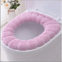 Load image into Gallery viewer, 3pcs Toilet Seat Cover Pads Cushion  Cushion Universal Plush    Autumn and Winter Warm and Cute Knitted
