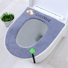 Load image into Gallery viewer, 3pcs Plus-Sized Toilet Mat Household Velcro Fastener Zipper Closestool Cushion Washable Autumn  Winter
