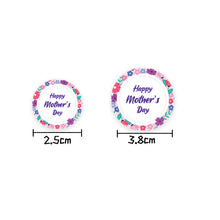 Load image into Gallery viewer, 2x500pcs Christmas Xmas Fresh Pink Floral HAPPY MOTHER&#39;S Day Mother&#39;s Day Sticker Sealing Label tape
