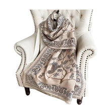 Lade das Bild in den Galerie-Viewer, Women's Scarf Shawl Outer Match Winter Office Nap Blanket Cheongsam Blanket Cashmere-like Tassel Warm

