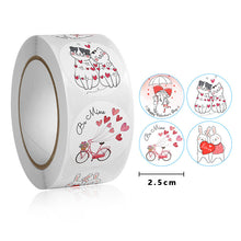 Load image into Gallery viewer, 2x500pcs Christmas Xmas Love Valentine&#39;s Day Gift Sticker Sealing Label tape
