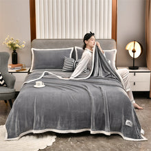 Load image into Gallery viewer, Coral Fleece Multi-Functional Blanket Plain Milk Fiber Single Double Nap Blanket Flannel
