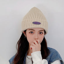 Lade das Bild in den Galerie-Viewer, Warm Winter Knit Beanie Hats Korean Letter Women Autumn Parent-Child Korean Style Hundred Wool Toe Cap Unisex
