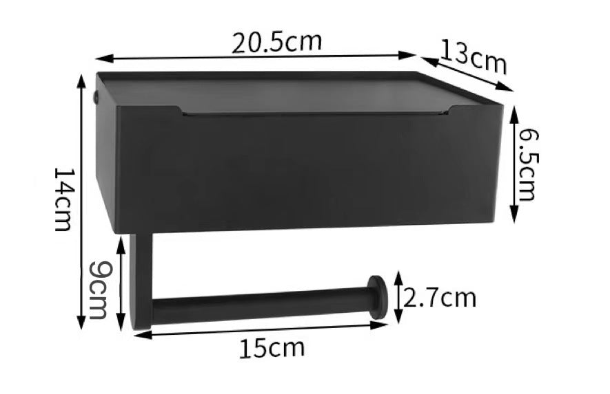 304 Stainless Steel Tissue Box Toilet Tissue Holder Punch-Free Storage Rack Roll Stand