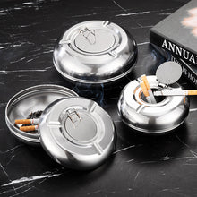 Load image into Gallery viewer, Ashtray Bar Hotel Metal  Stainless Steel Windproof  Lid Ashtray
