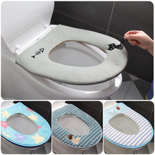 Load image into Gallery viewer, 3pcs Toilet Seat Cover Pads Winter Universal   Thick Cushion Washable
