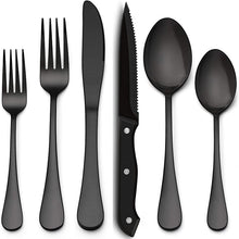 Lade das Bild in den Galerie-Viewer, 304 Stainless Steel Flatware Sets Rose Gold 24-Piece Set Western Food/Steak Knife, Fork and Spoon
