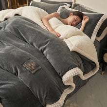 Load image into Gallery viewer, Milk Fiber Quilt Cover Berber Fleece Blanket Multi-Functional Blanket Quilt Cover Dual-Use Winter Warm
