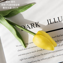 Load image into Gallery viewer, 3PCs Pu Mini Tulip Artificial Fake Flower Plants Home Decoration Wedding Bouquet
