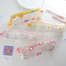 Lade das Bild in den Galerie-Viewer, 20 * 6cm Cute Simple Transparent PVC Printing Pencil Case Pencil Bag Pencil Case for Student Girl
