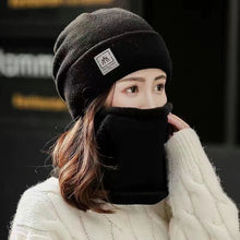 Lade das Bild in den Galerie-Viewer, Warm Winter Knit Beanie Hats Women's All-Matching Woolen Fleece-Lined Korean Style Cycling Earflaps Unisex

