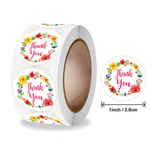 Load image into Gallery viewer, 2x500pcs Xmas Christmas  Stickers Roll Label Grass Green Floral Ring Thank You Envelope Gift
