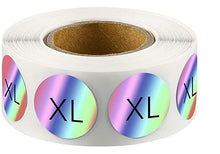 Load image into Gallery viewer, 2x500pcs Christmas Xmas Clothes Shoes and Hats Socks S M L XL XXL XXXL Laser Size Label Sticker tape
