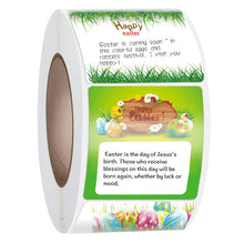 Load image into Gallery viewer, 2xXmas Christmas  Stickers Roll Label 200pcs Square Green Grass Colorful Egg Happy Easter Day Gift Decoration

