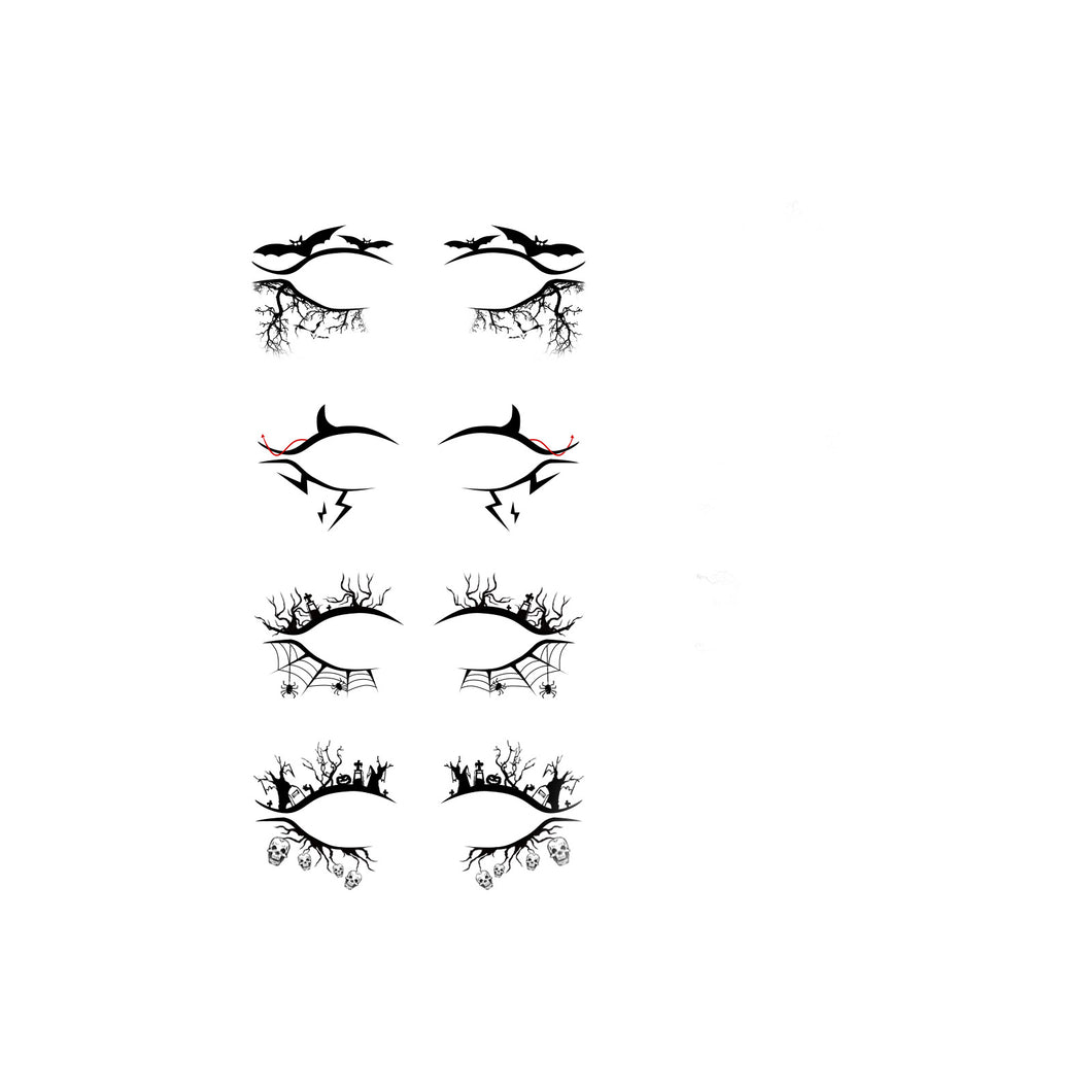 2x Halloween Xmas Christmas Gifts Decoration Eelhoe Eyeliner Stickers Horror Fashion Party Makeup Tools