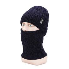 Load image into Gallery viewer, Warm Winter Knit Beanie Hats Cycling Cover Chenille Fleece-Lined Thickened Wool Scarf Unisex
