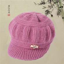 Load image into Gallery viewer, Warm Winter Knit Beanie Hats Women's Autumn Korean-Style Middle-Aged and Elderly Baseball Thickened Pullover Unisex

