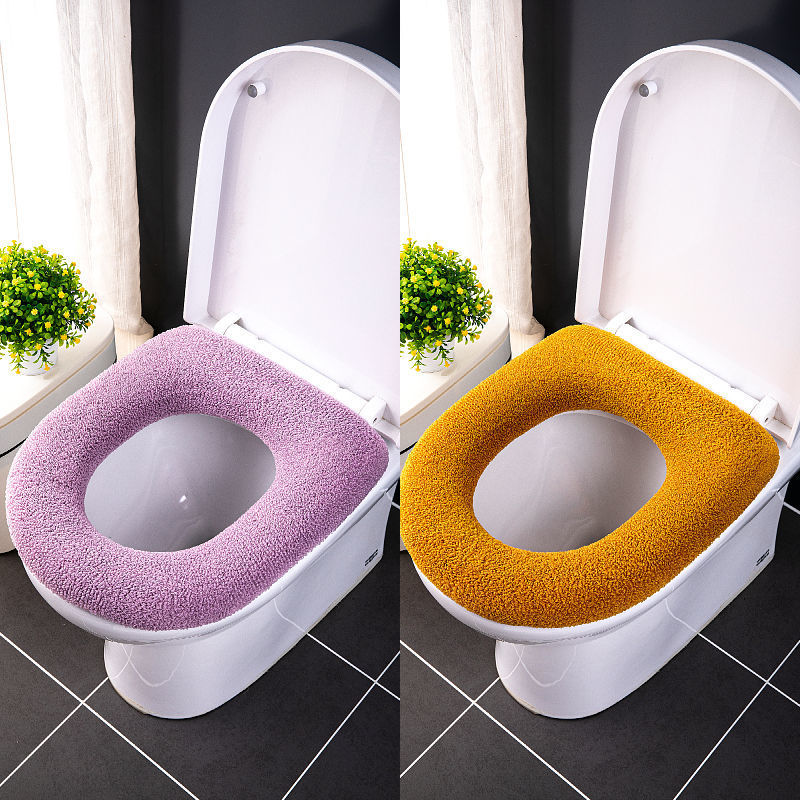 3pcs Toilet Cushion Type Winter Thickened Toilet Pad Square Household Toilet Cushion