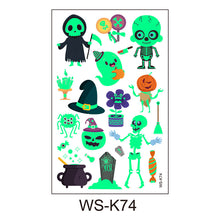 Lade das Bild in den Galerie-Viewer, 20PCs Eco-friendly Non-Toxic Children Cartoon Luminous Tattoo Stickers Halloween Carnival Party
