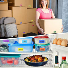 Load image into Gallery viewer, 2x500pcs Christmas Xmas Red Blue Pink Purple Orange Rectangular Blank Waterproof Oil-Proof Handwritten Logo Label Sticker tape
