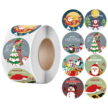 Load image into Gallery viewer, 2x500pcs Christmas Xmas Merry Christmas Santa Claus Sticker Adhesive Gift Label tape
