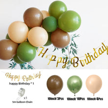 Lade das Bild in den Galerie-Viewer, 152PCs Vintage Olive Green Balloon Set Birthday Party Wedding Decoration
