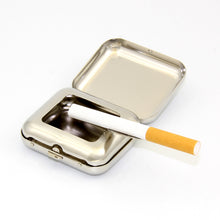 Load image into Gallery viewer, Ashtray Silver Tinplate Lightweight Creative Stylish s Outdoor Travel Japanese Quality Ashtray
