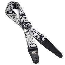 Load image into Gallery viewer, Printed Super Thick Super Soft Black and White Thermal Transfer Folk Electric Guitar Strap
