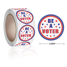 Load image into Gallery viewer, 2x500pcs Xmas Christmas  Stickers Roll Label US Independence Day Be a Voter Voter Election Color Seal
