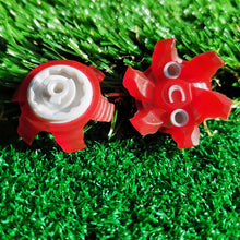 Lade das Bild in den Galerie-Viewer, 20PCs Golf Shoe Nails White and Red Fast Rotating Nail Short Teeth with Hole B-86
