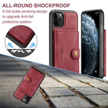 Load image into Gallery viewer, Removable Card Holder Wireless Charging Leather Phone Case for iPhone 13 Mini/Pro/Pro Max
